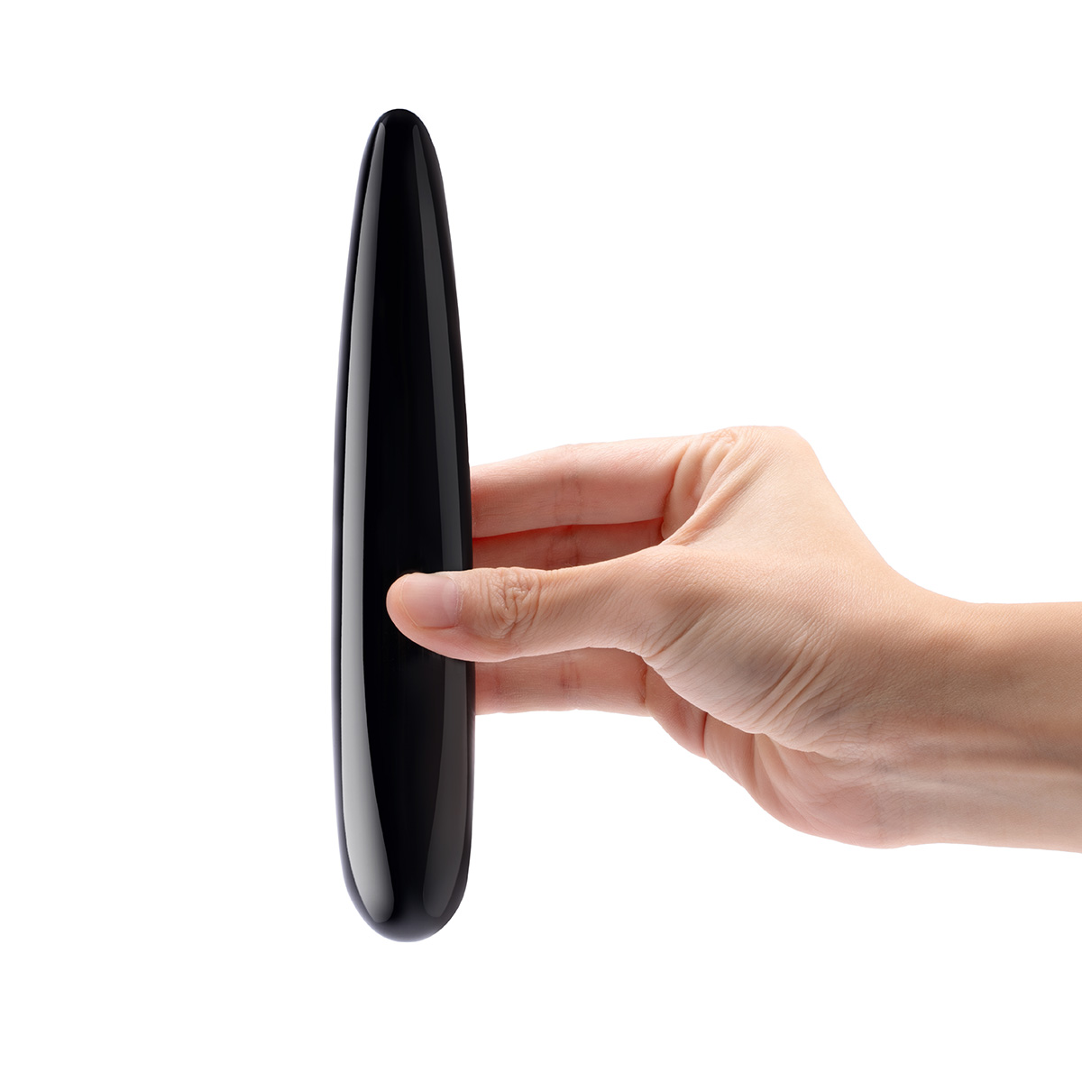 le WAND Массажер тонкий le WAND Crystal Slim Wand черный обсидиан