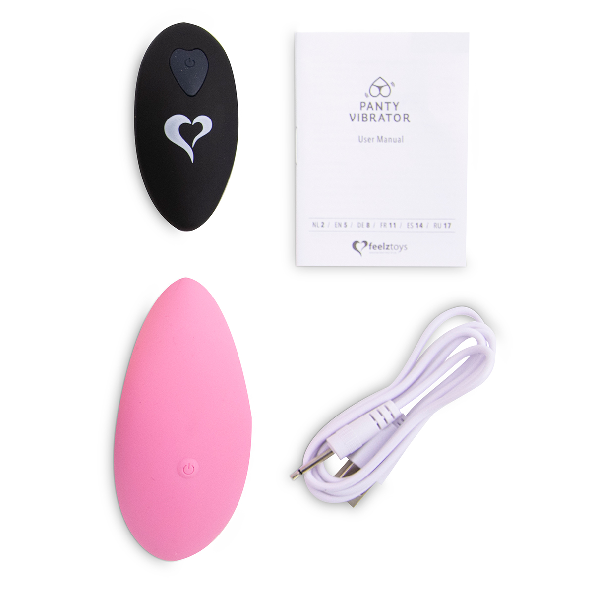 FeelzToys Массажер в трусики с пультом дистанционного управления Panty Vibe Remote Controlled розовый