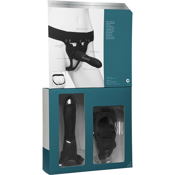 Универсальный полый страпон с удобным креплением Body Extensions™ - BE Strong - Black