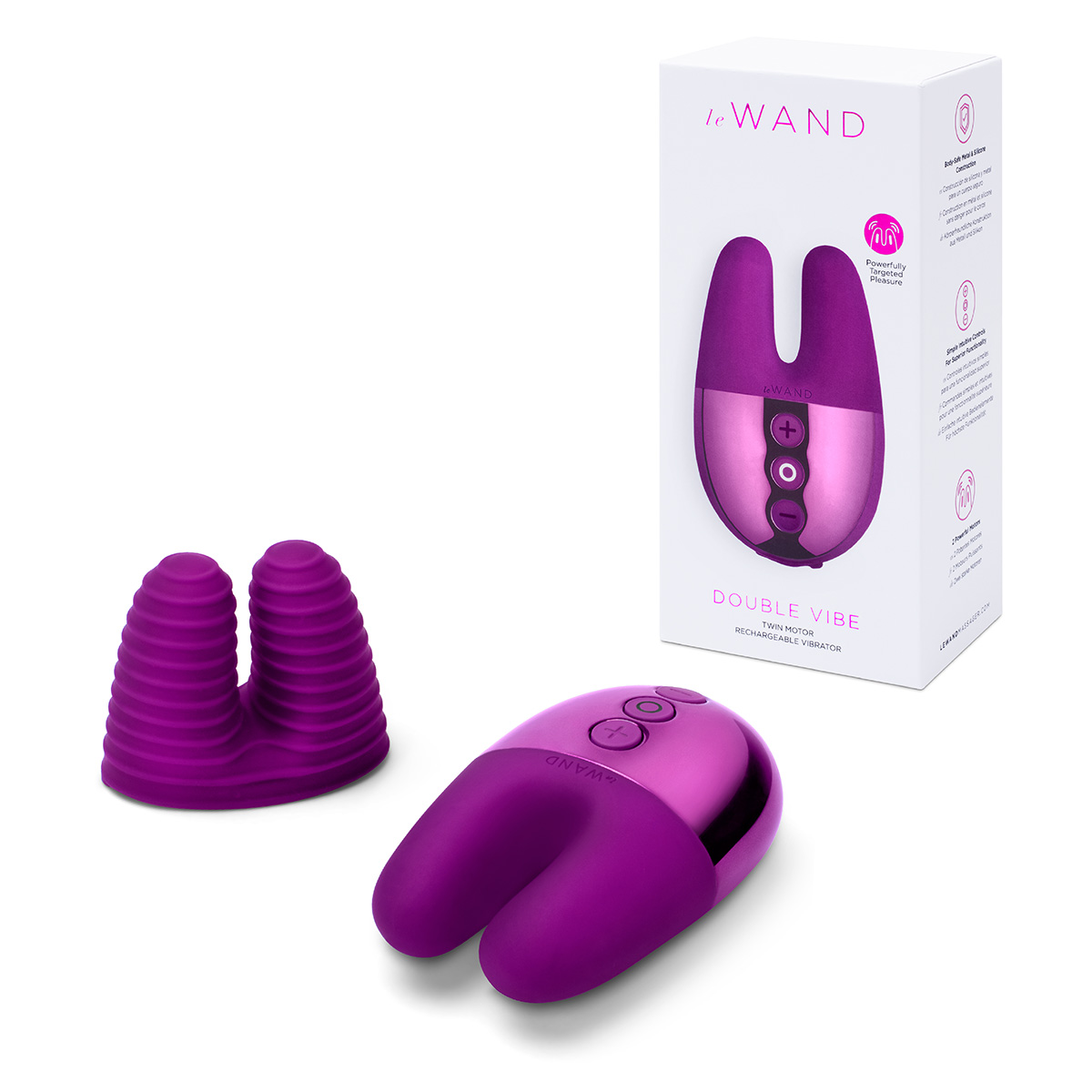 le WAND Массажер с двойной вибрацией le WAND Double Vibe вишневый
