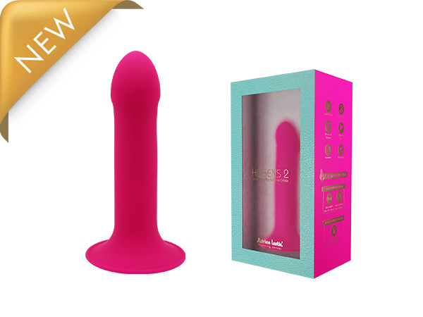 Дилдо на присоске с двойной плотностью ADRIEN LASTIC DILDO HITSENS DUAL DENSITY S02 PINK