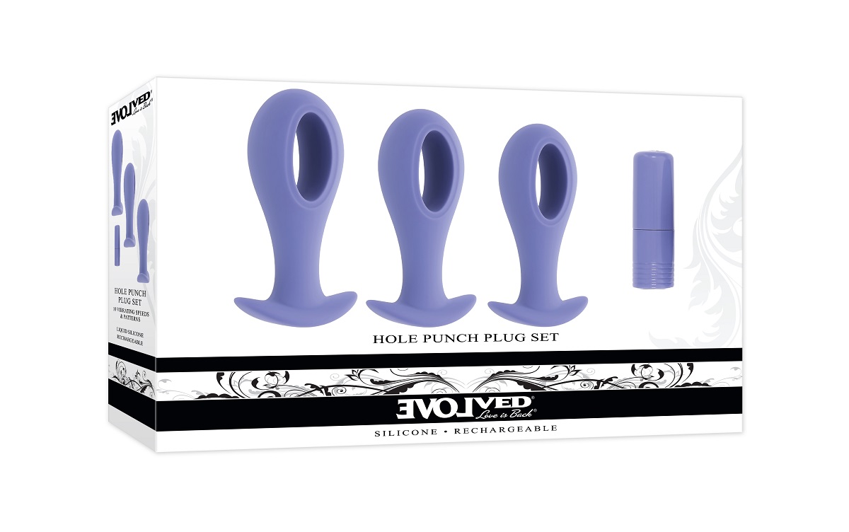 Набор анальных пробок с вибропулей Hole Punch Plug Set