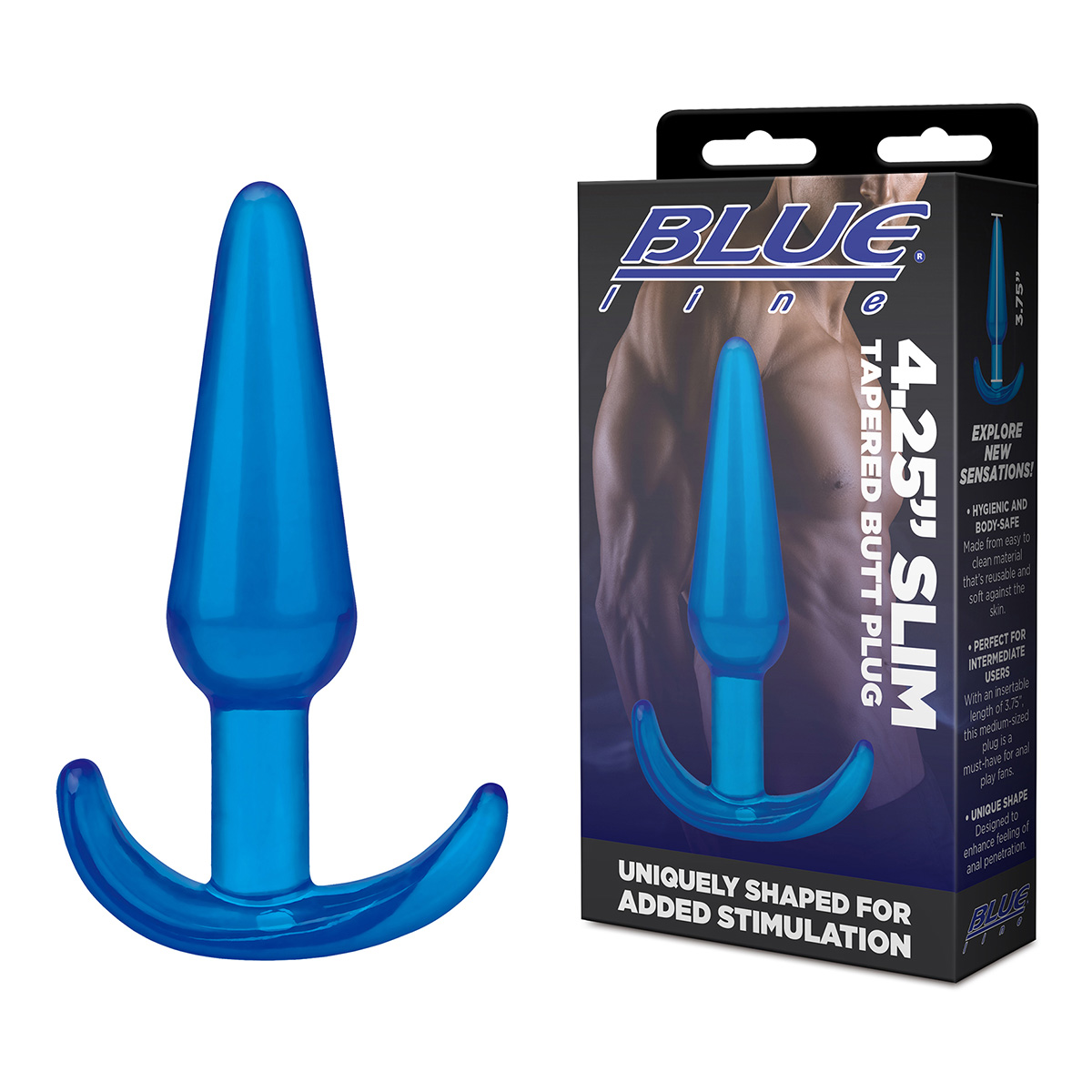 BlueLine Тонкая анальная пробка 4,25in Slim Tapered Butt Plug