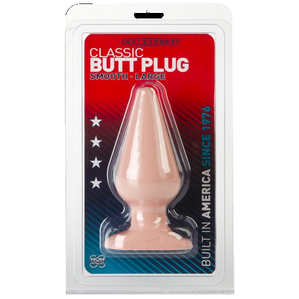 Анальная пробка 6x3 Butt Plugs Smooth Classic Large - White