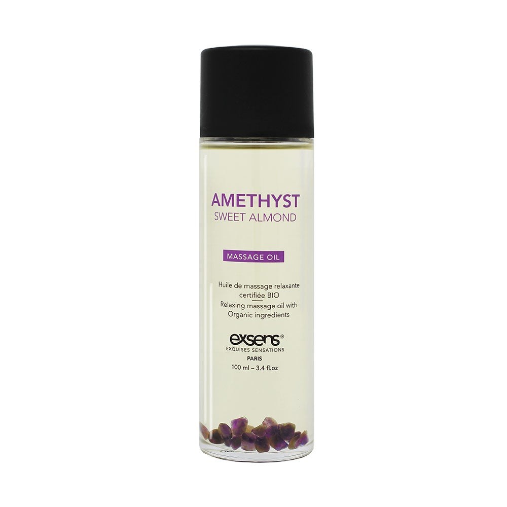 Органическое массажное масло с камнями AMETHYST SWEET ALMOND