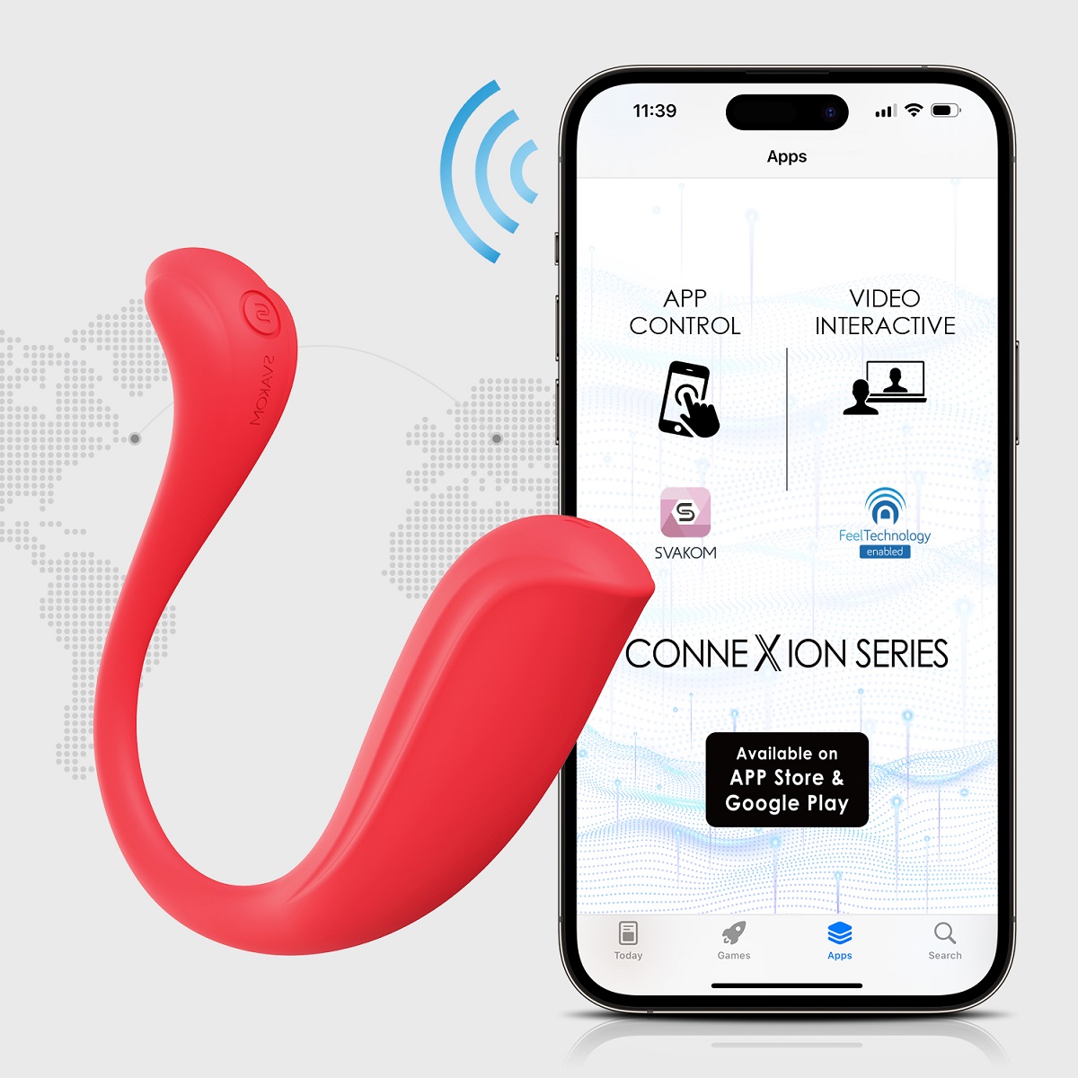 Phoenix Neo 2 Интерактивный вибромассажер, красный