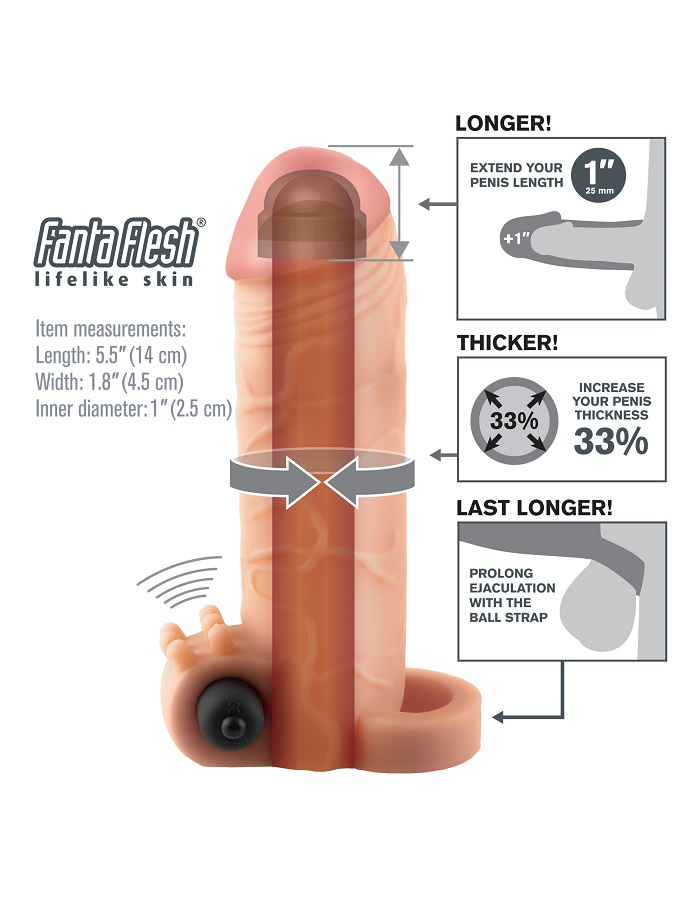 Vibrating Real Feel 1 Extension Насадка с минивибратором