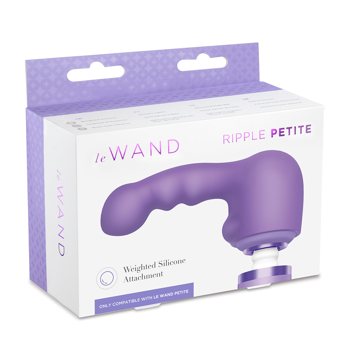 le WAND Утяжеленная насадка для массажера Le Wand RIPPLE VIOLET