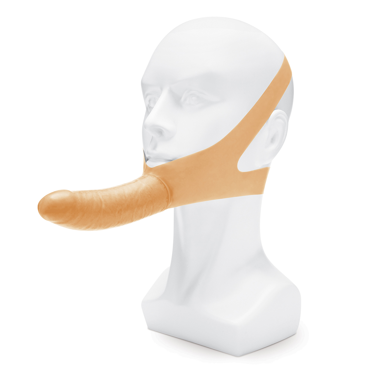Lux Fetish Фаллоимитатор с креплением на лицо телесный THE ORIGINAL FACILITATOR