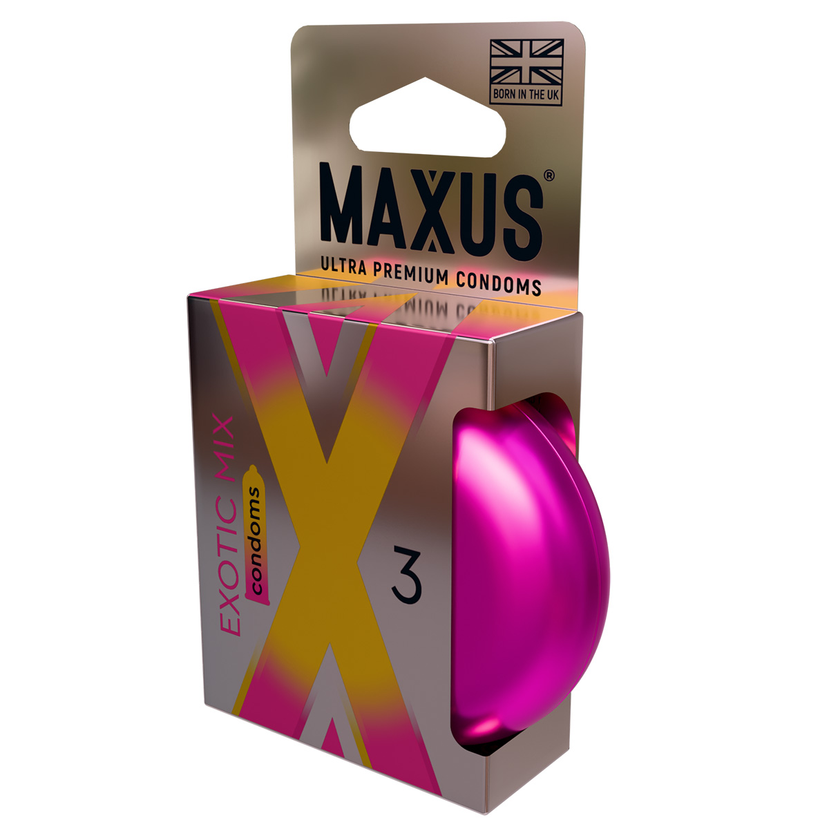 Maxus Презервативы цветные и ароматизированные MAXUS Exotic Mix №3 в железном кейсе - 1 уп (3 шт)