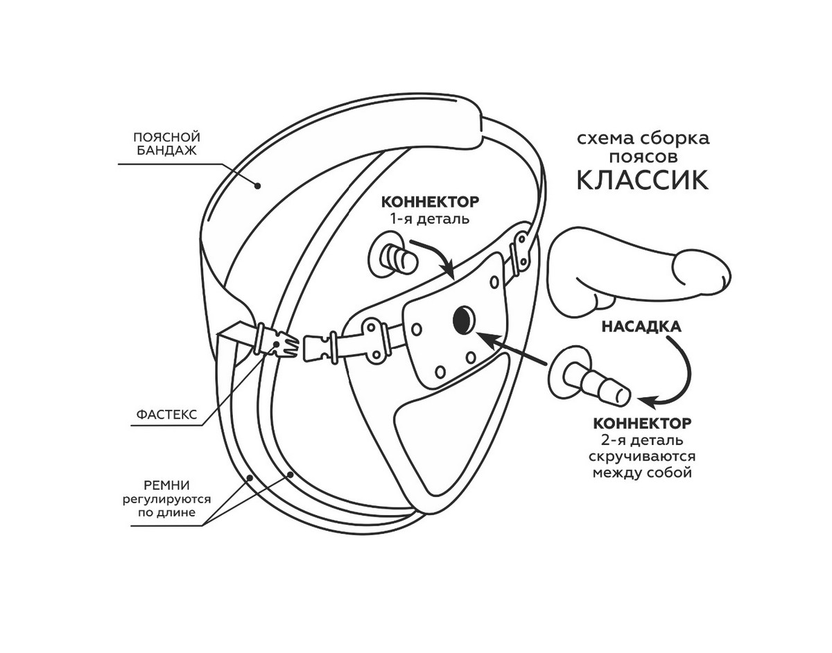 Фаллоимитатор с поясом Harness, 17,5 см