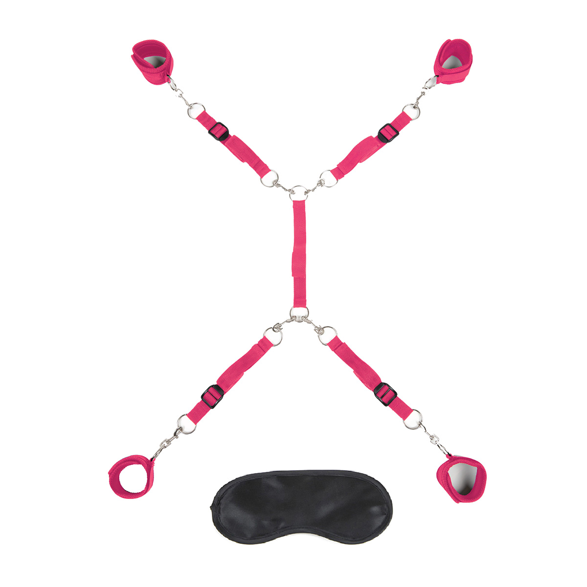 Lux Fetish Фиксатор позиций для рук и ног розовый Classic Bedspreader