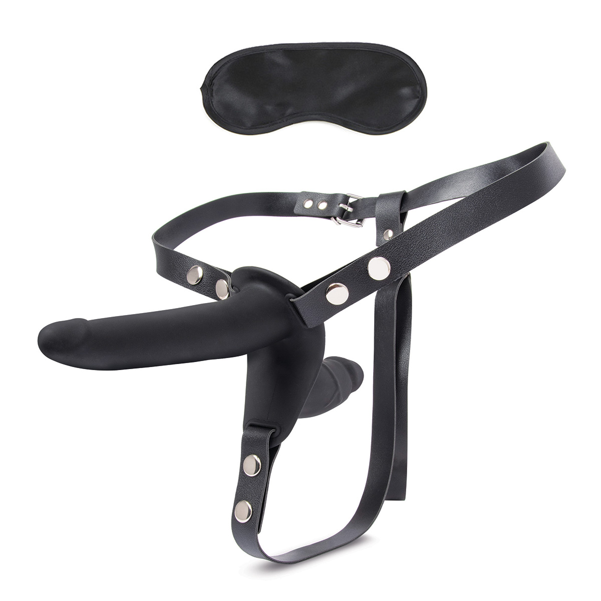 Lux Fetish Силиконовый страпон с внутренним фаллосом Silicone Strap-on Harness Dildo