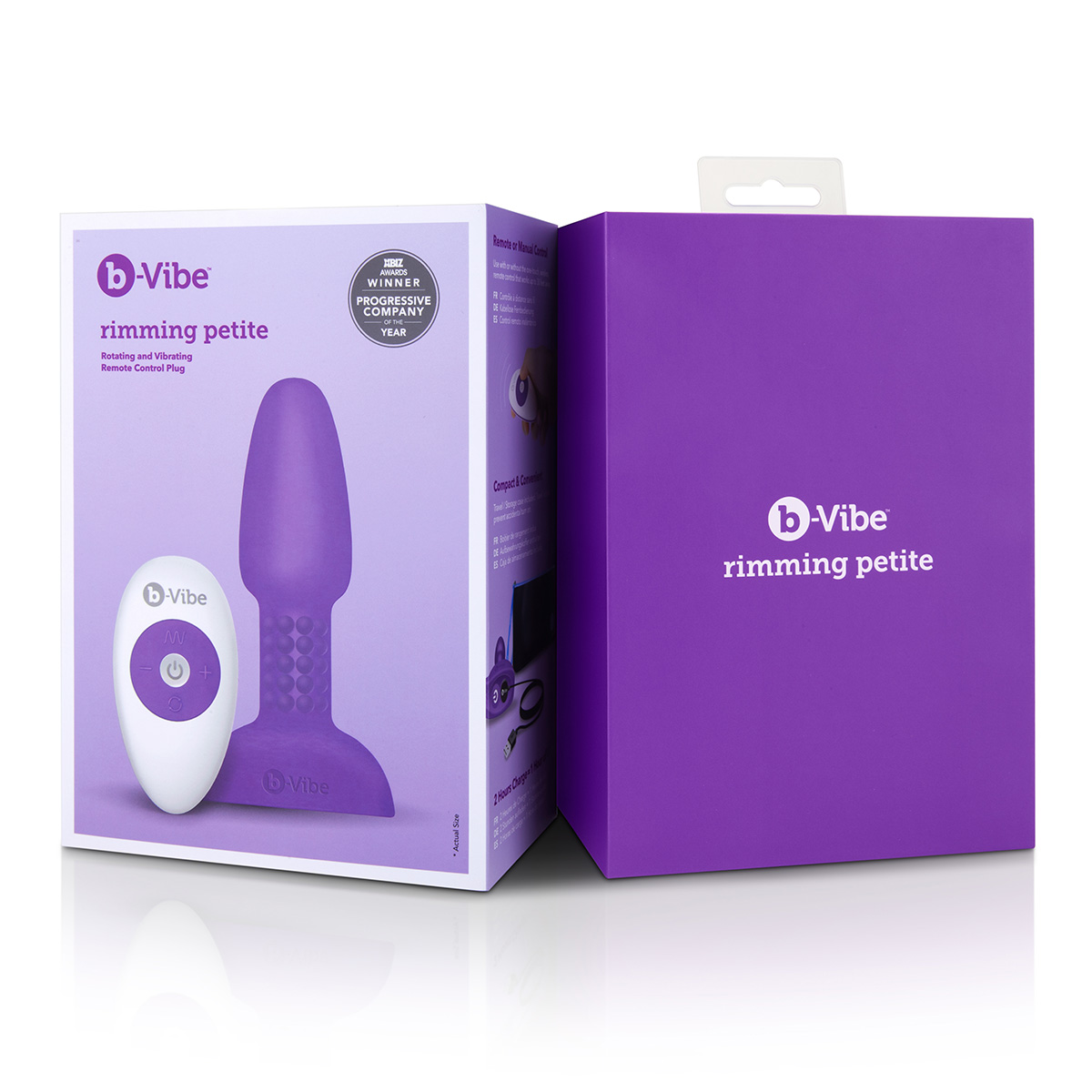 b-Vibe Анальная премиум-пробка с римминг эффектом Rimming Petite фиолетовая