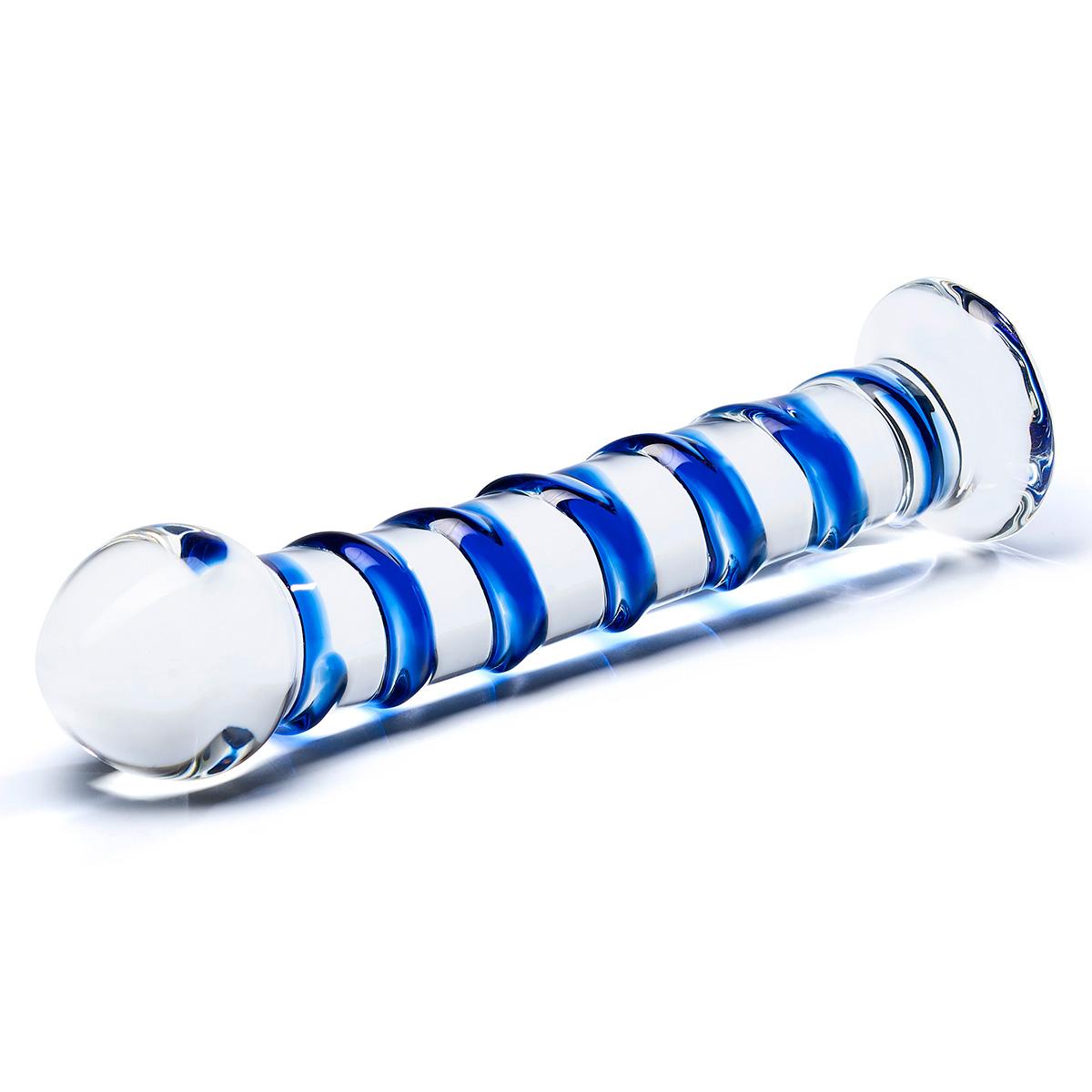 Glas Фаллоимитатор из стекла BLUE SPIRAL