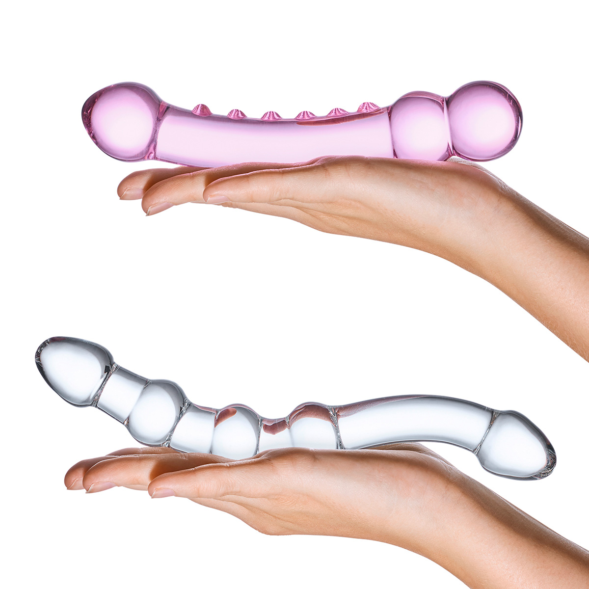 Glas Сет из 2-х стеклянных двухголовых дилдо PLEASURE SET