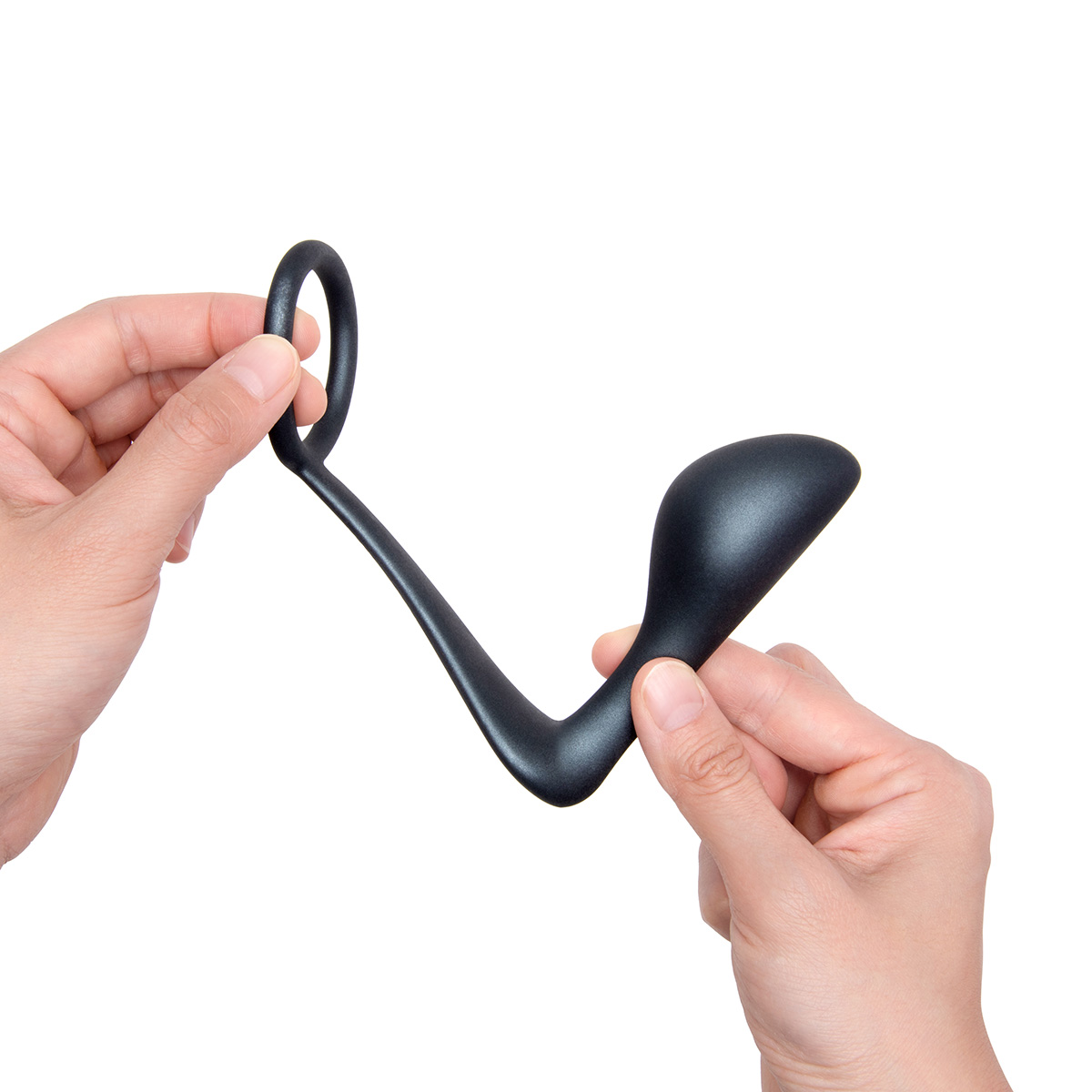 b-Vibe Анальный плаг с кольцом для простаты RINGER COCK RING & PLUG