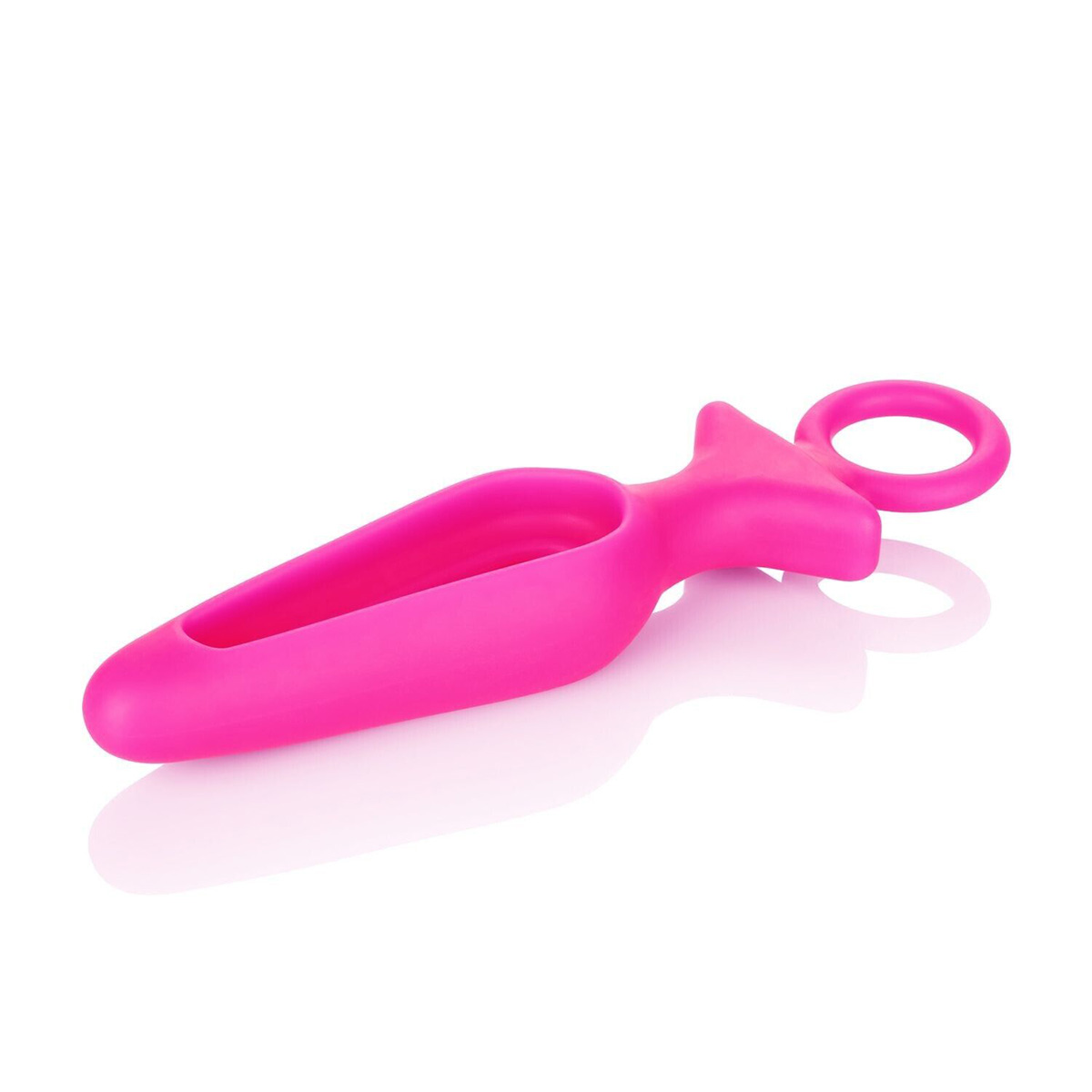 California Exotic Novelties Силиконовая розовая пробка с прорезью Booty Call Groove