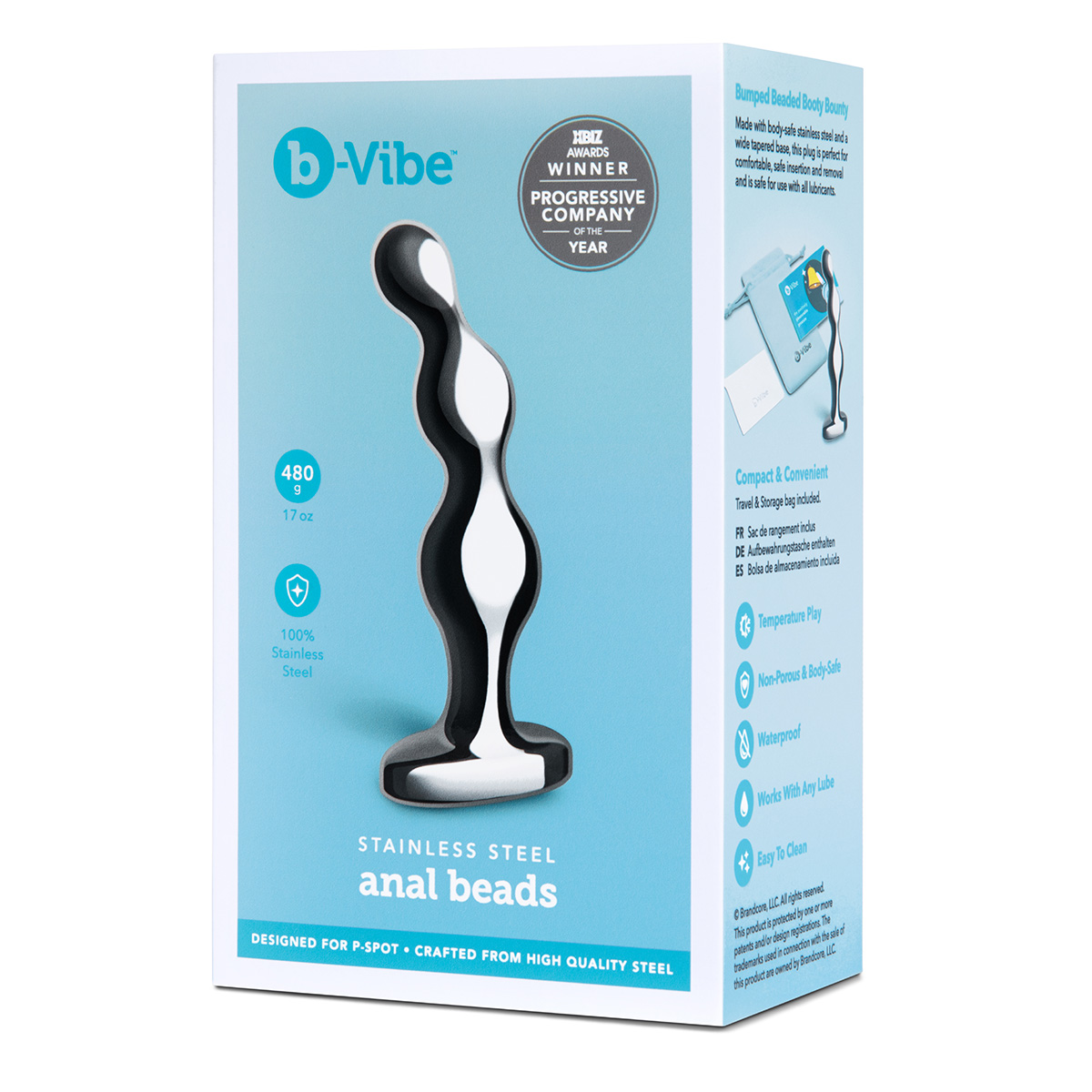 b-Vibe Анальный стальной фаллоимитатор для простаты STAINLESS STEEL ANAL BEADS