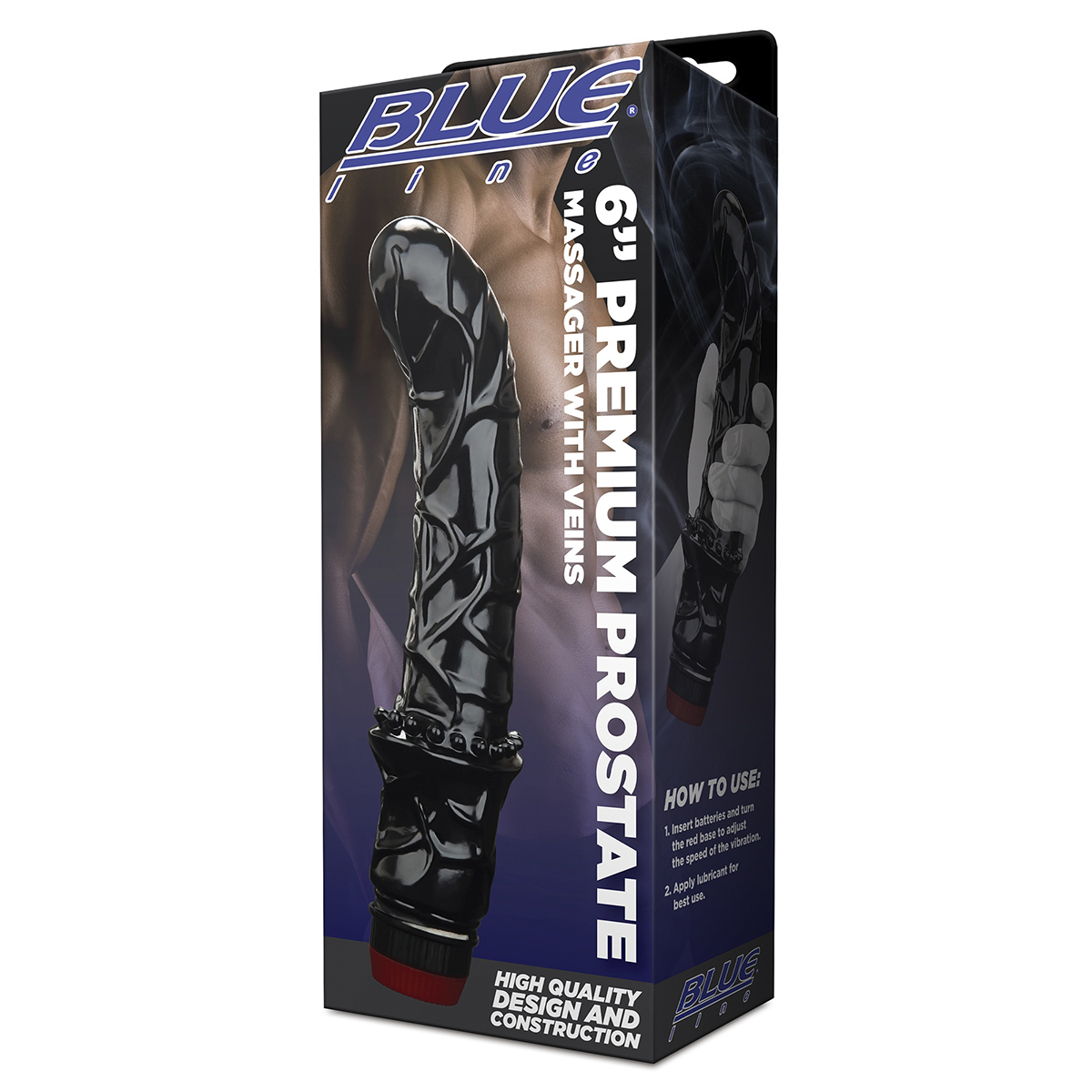 BlueLine Стимулятор простаты с венами 6" Premium Prostate Massager