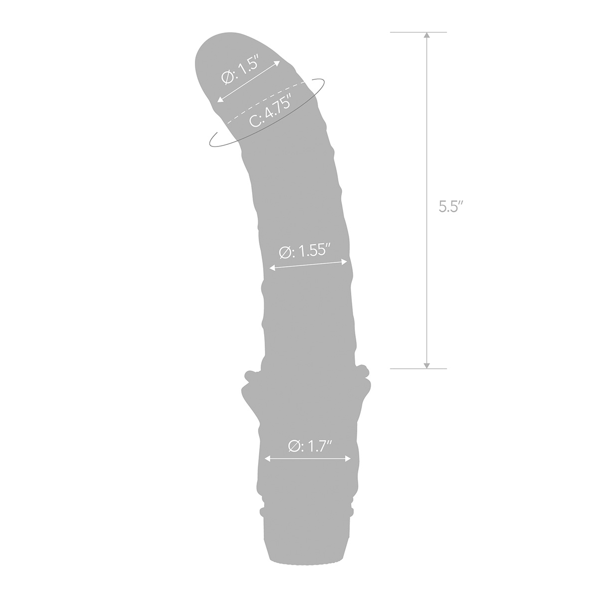 BlueLine Стимулятор простаты с венами 6" Premium Prostate Massager