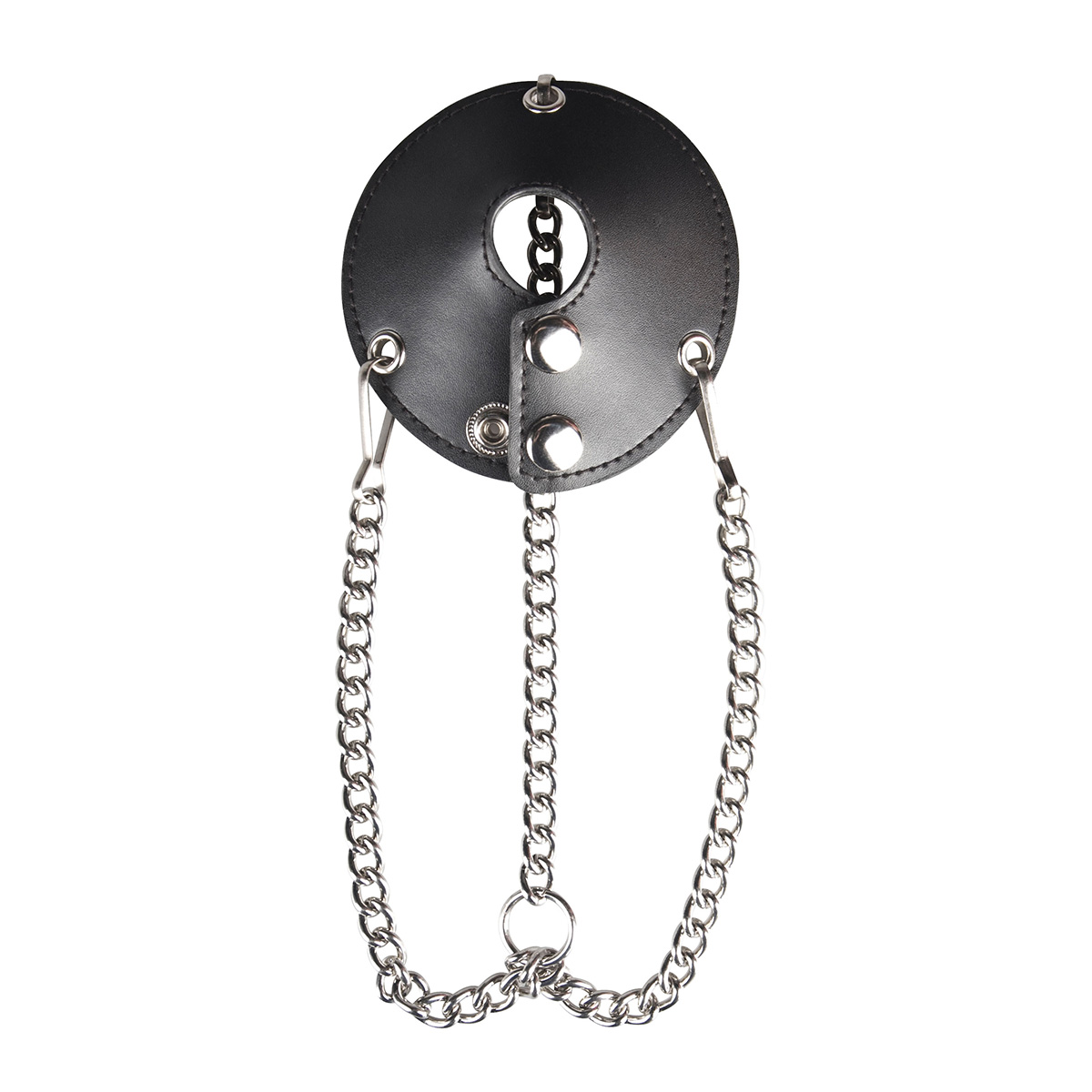 BlueLine Утяжка для мошонки из искусственной кожи с цепочками PARACHUTE BALL STRETCHER
