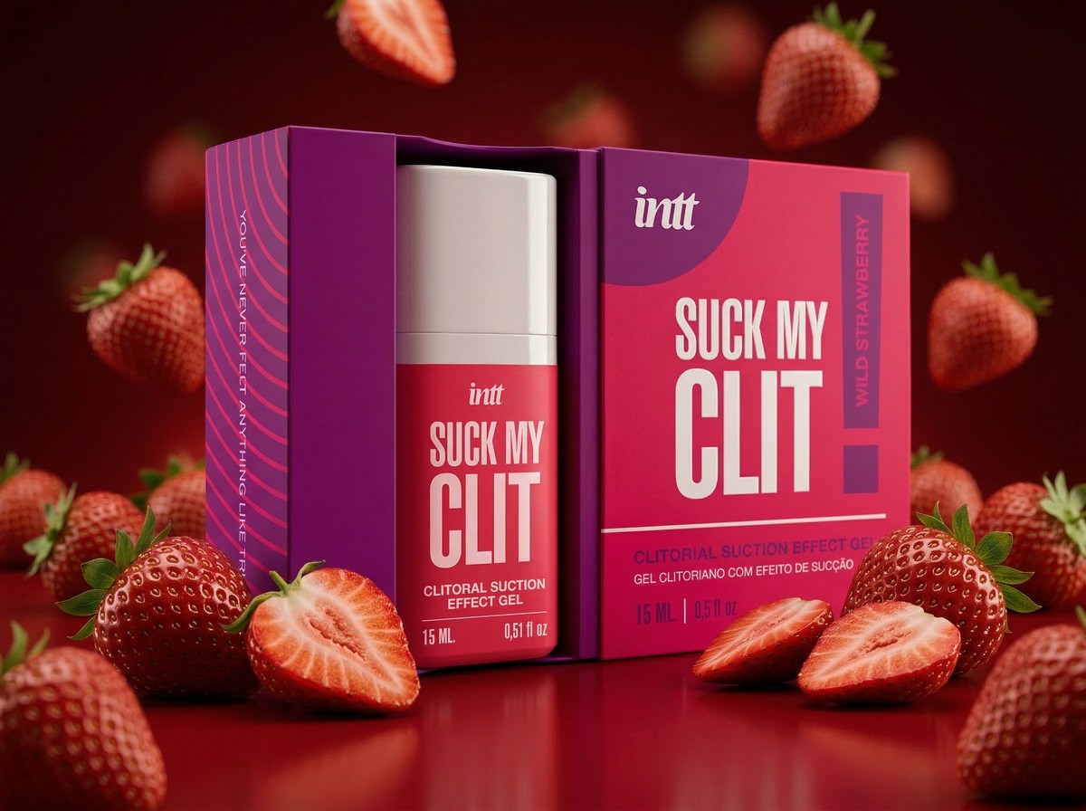 Увлажняющий гель Suck my, клубника, 15 мл