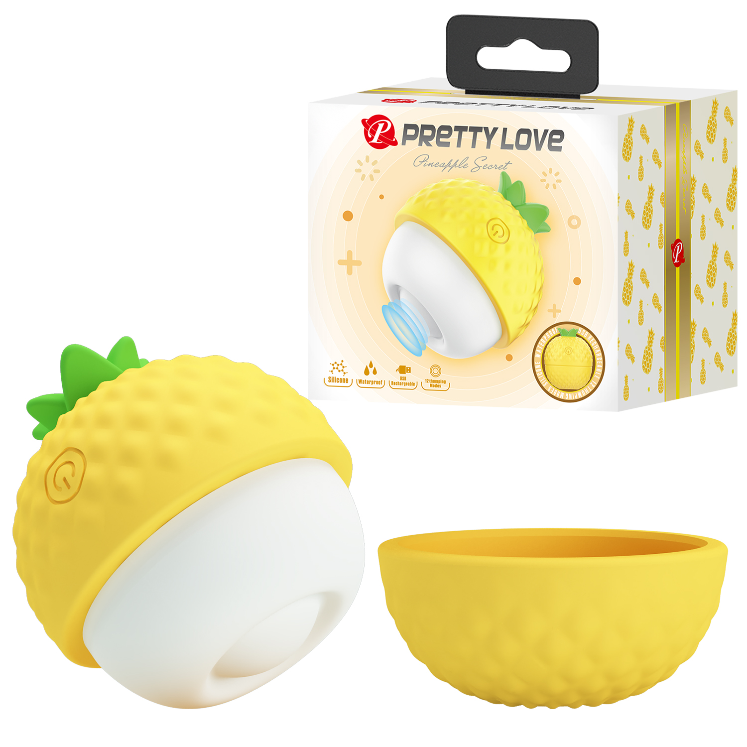Мини-стимулятор Pineapple Secret, жёлтый