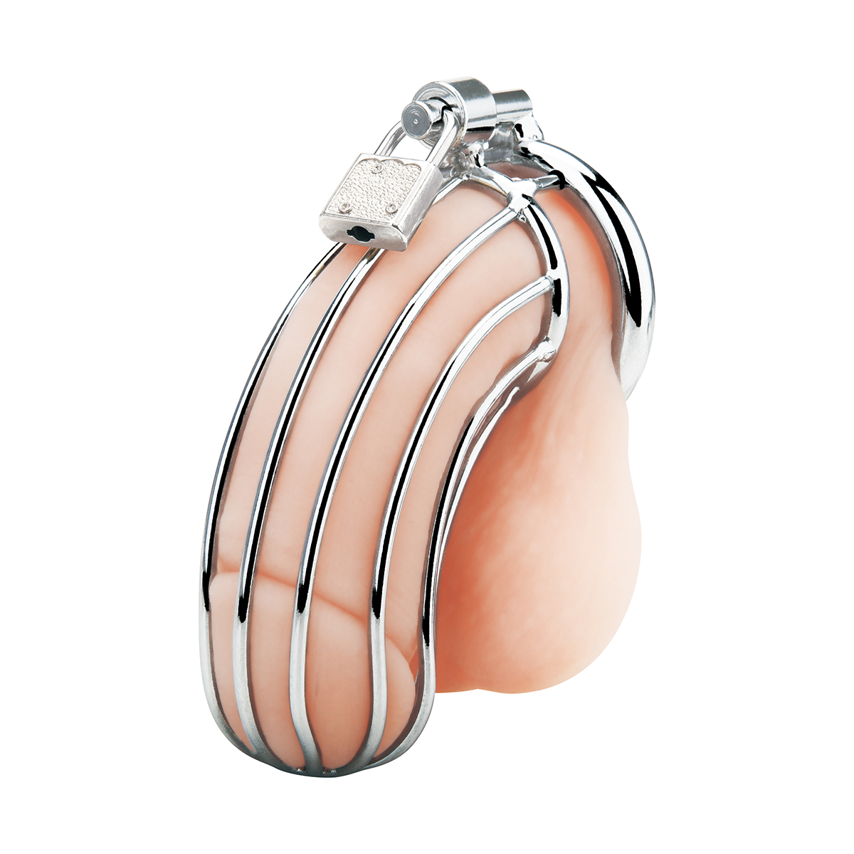 BlueLine Металлическая клетка с замком для сексуальных пыток члена Prisoner Cock Cage