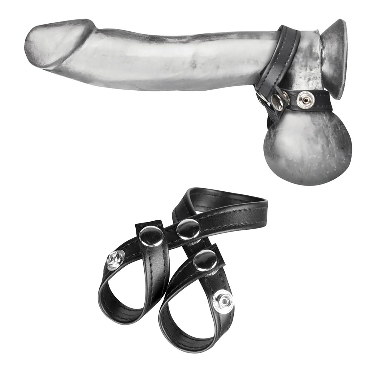 BlueLine Разделитель мошонки из искусственной кожи на клепках 8 STYLE BALL DIVIDER