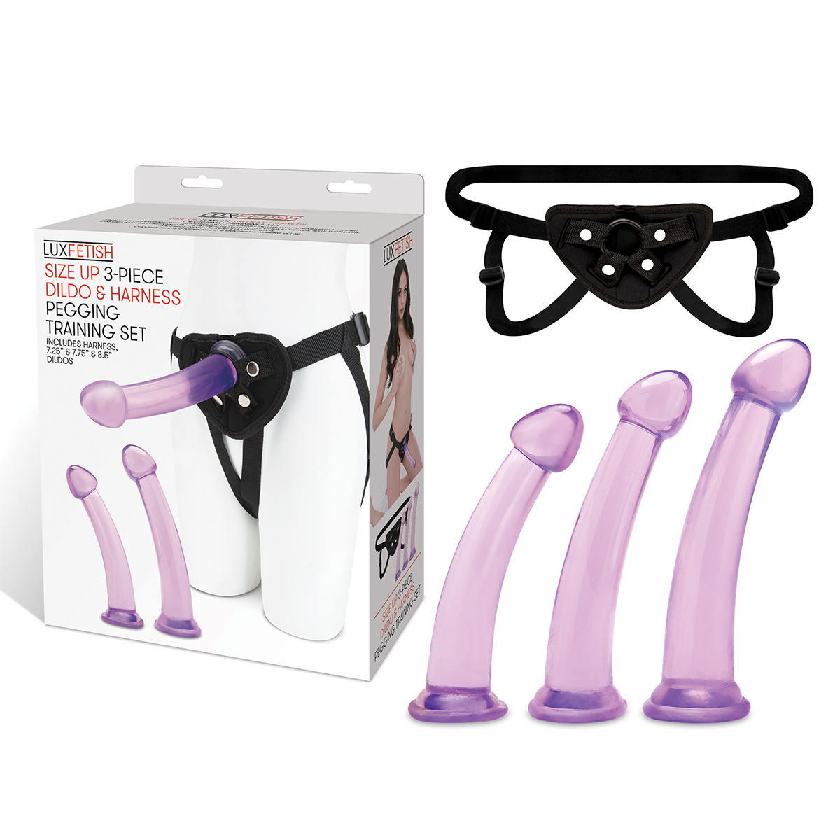 Lux Fetish Тренировочный набор с тремя стимуляторами PEGGING TRAINING SET