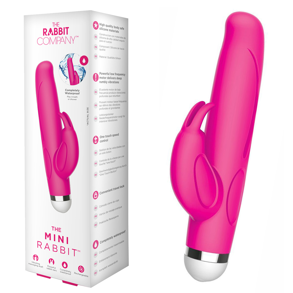 The Rabbit Company Розовый кролик с клиторальным стимулятором MINI RABBIT