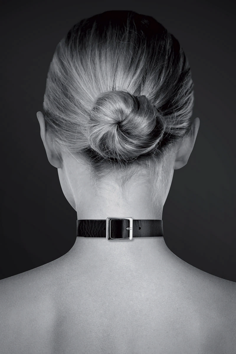 Чокер с кольцом черный COLLIER FETISH NOIR