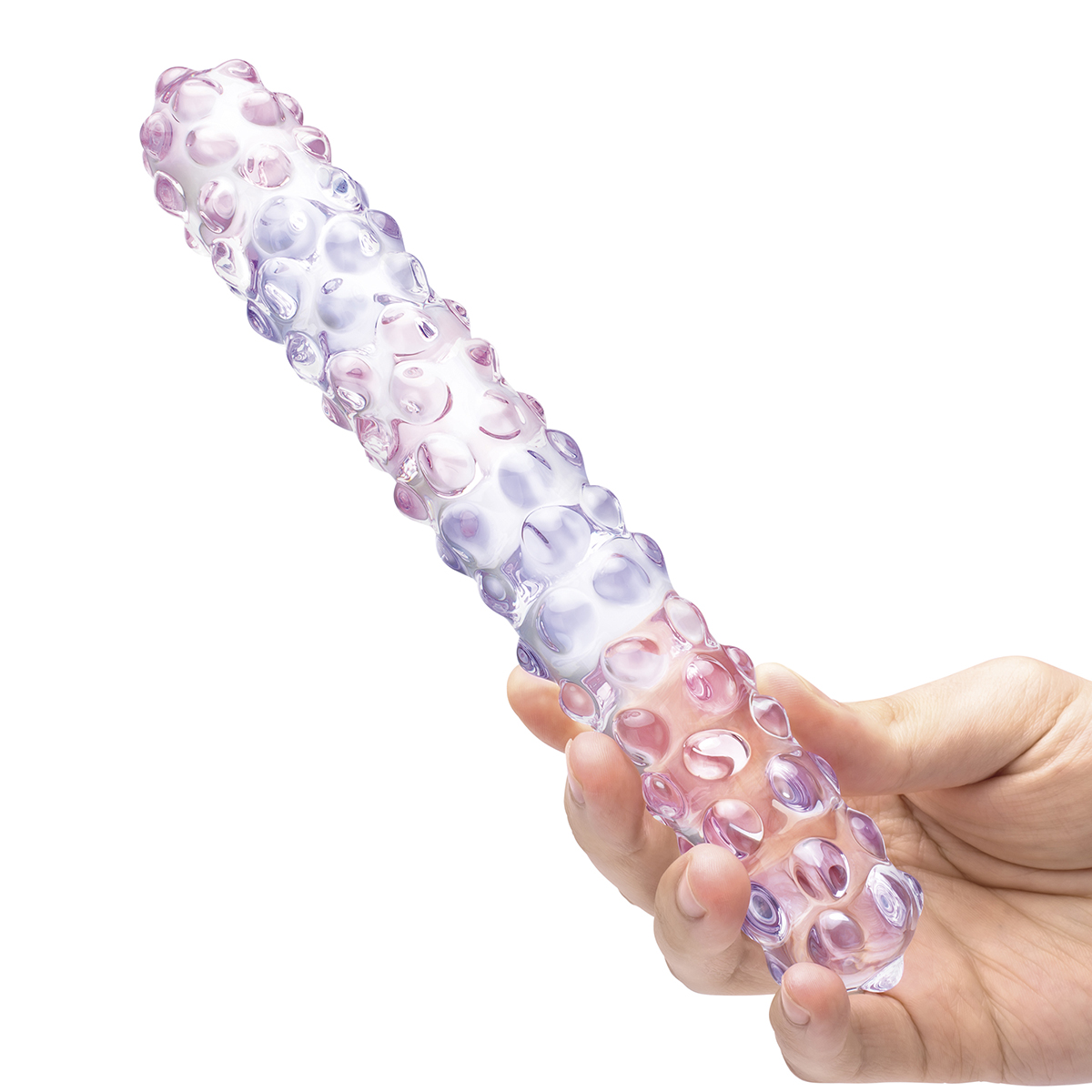 Glas Фаллоимитатор с массажными точками 9" PURPLE ROSE