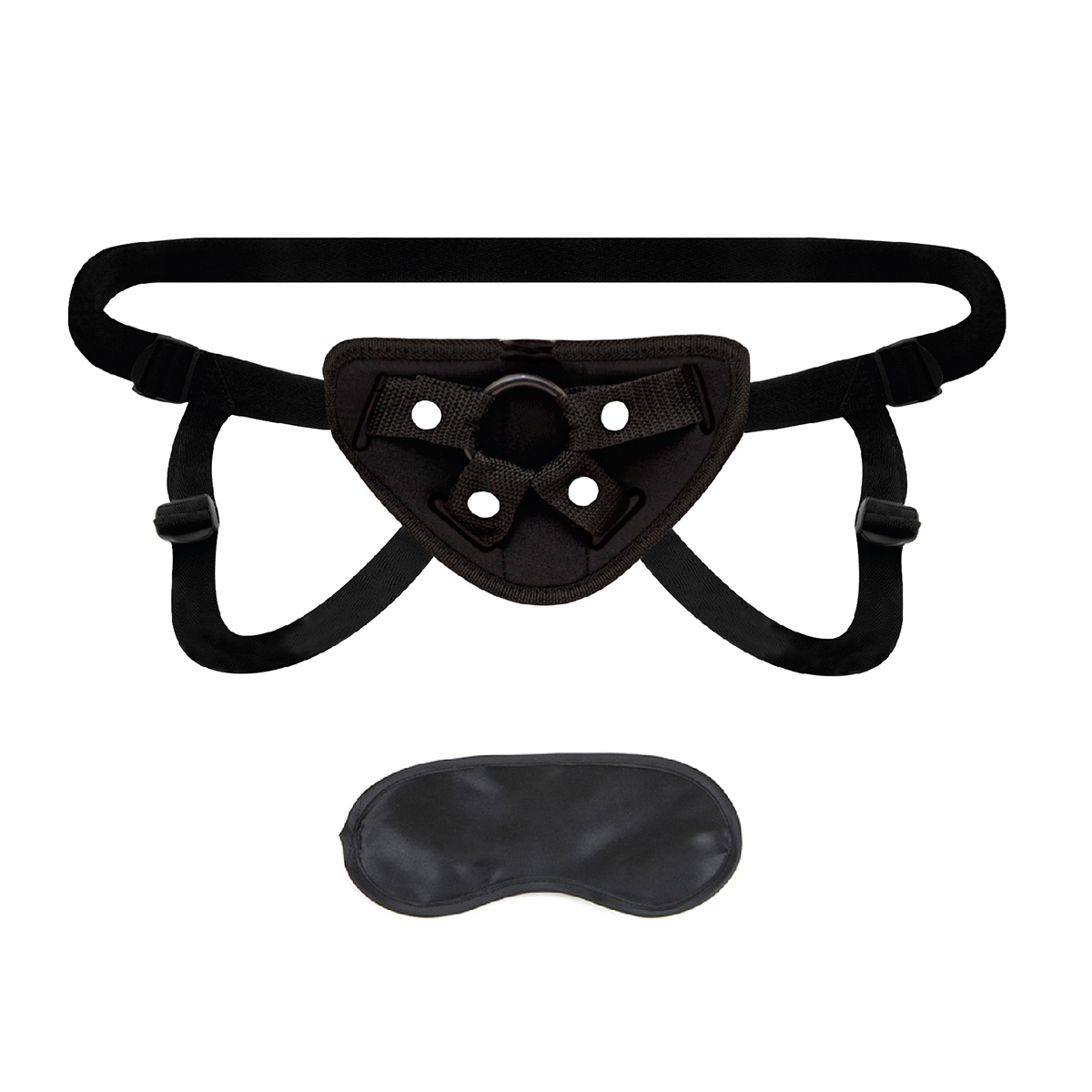 Lux Fetish Черные неопреновые трусики для страпона Strap on harness