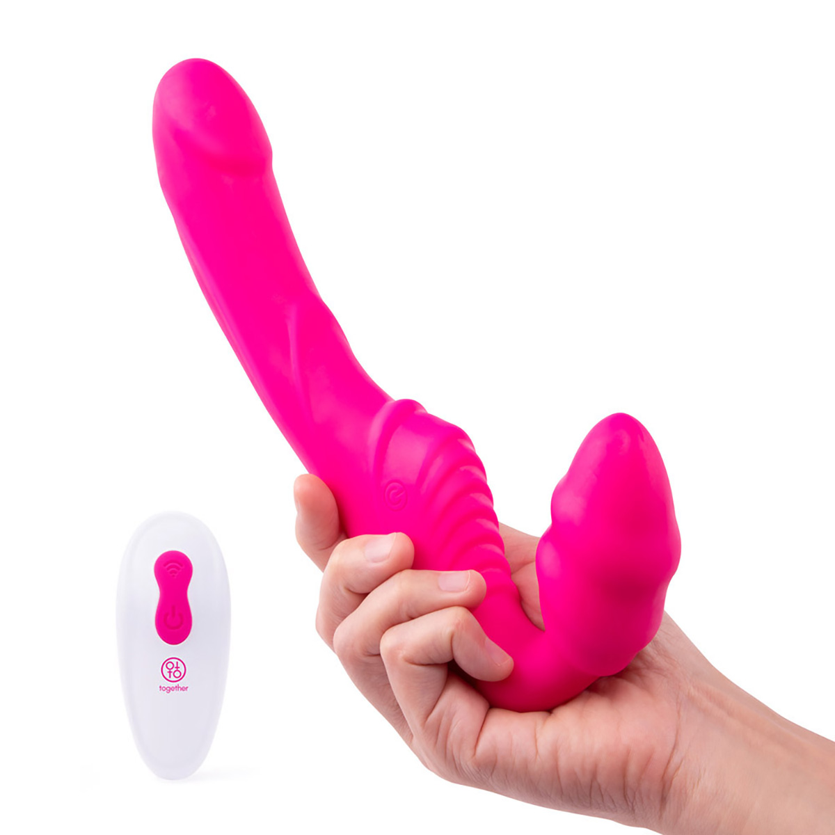 Together Toy Безремневой страпон на радиоуправлении Strapless Together