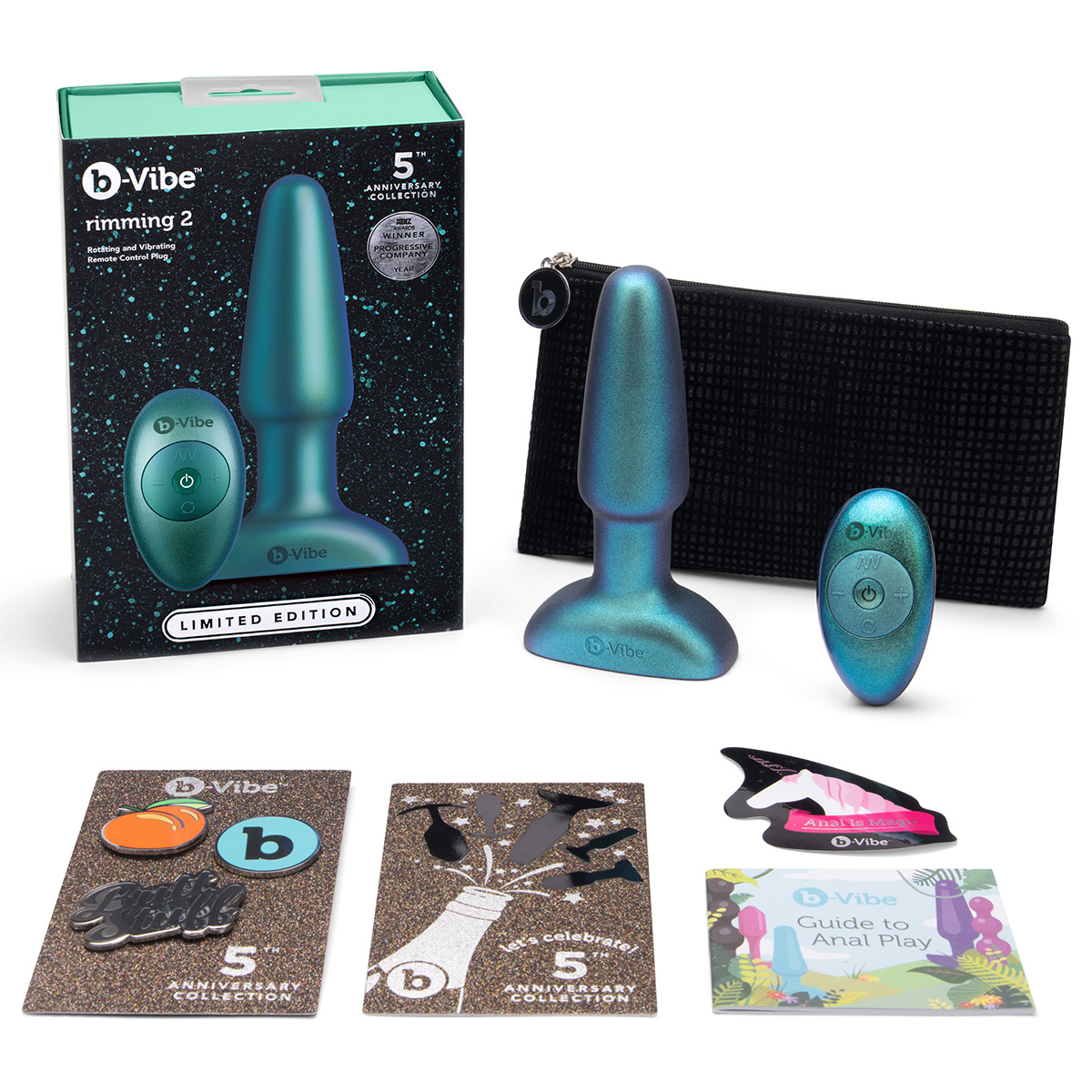 b-Vibe Лимитированная коллекция Rimming Plug 2 5th Anniversary Limited Edition