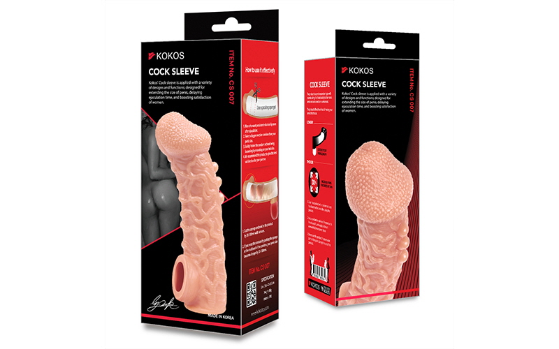 Насадка на фаллос с имитацией пирсинга COCK SLEEVE CS.007-L (большой)
