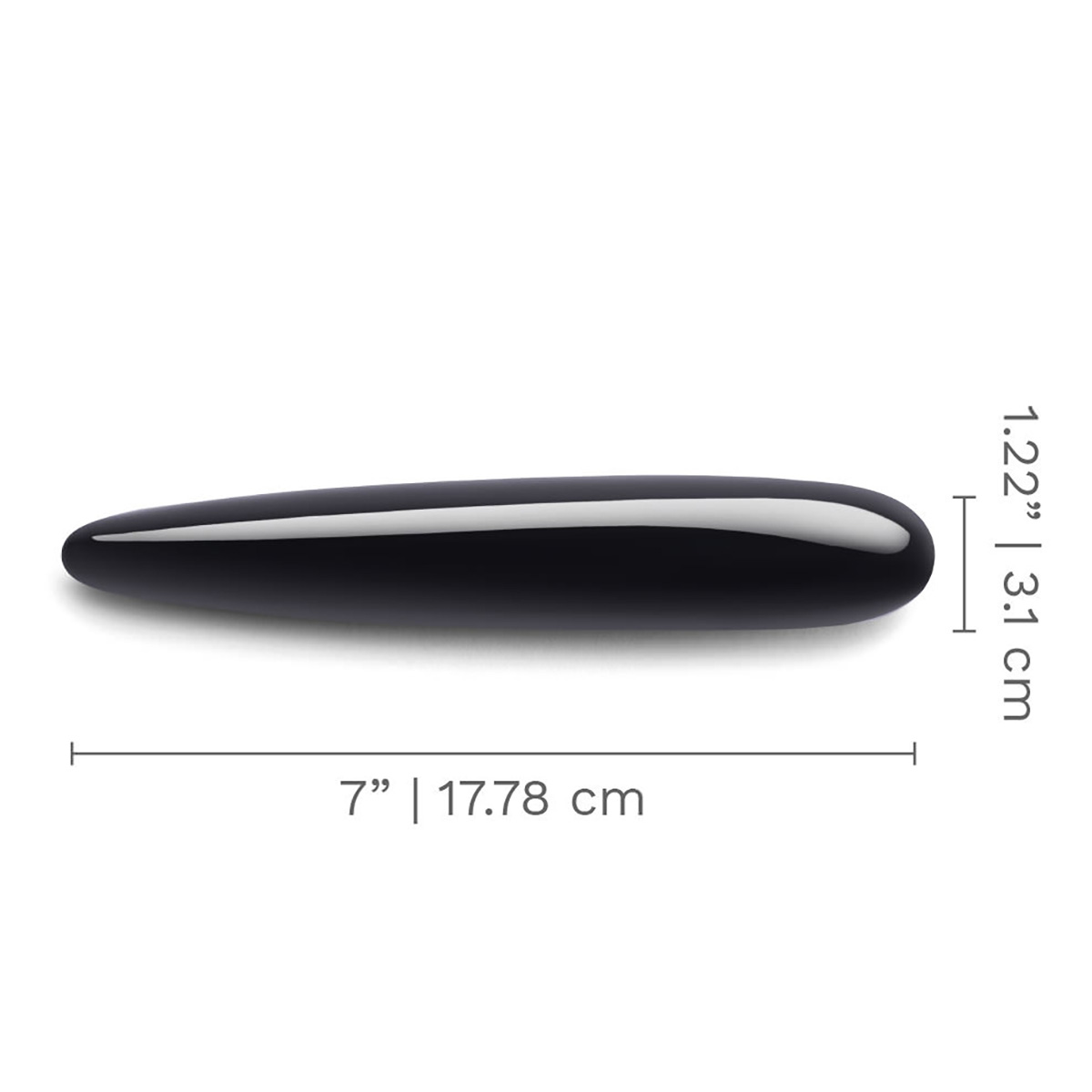 le WAND Массажер тонкий le WAND Crystal Slim Wand черный обсидиан