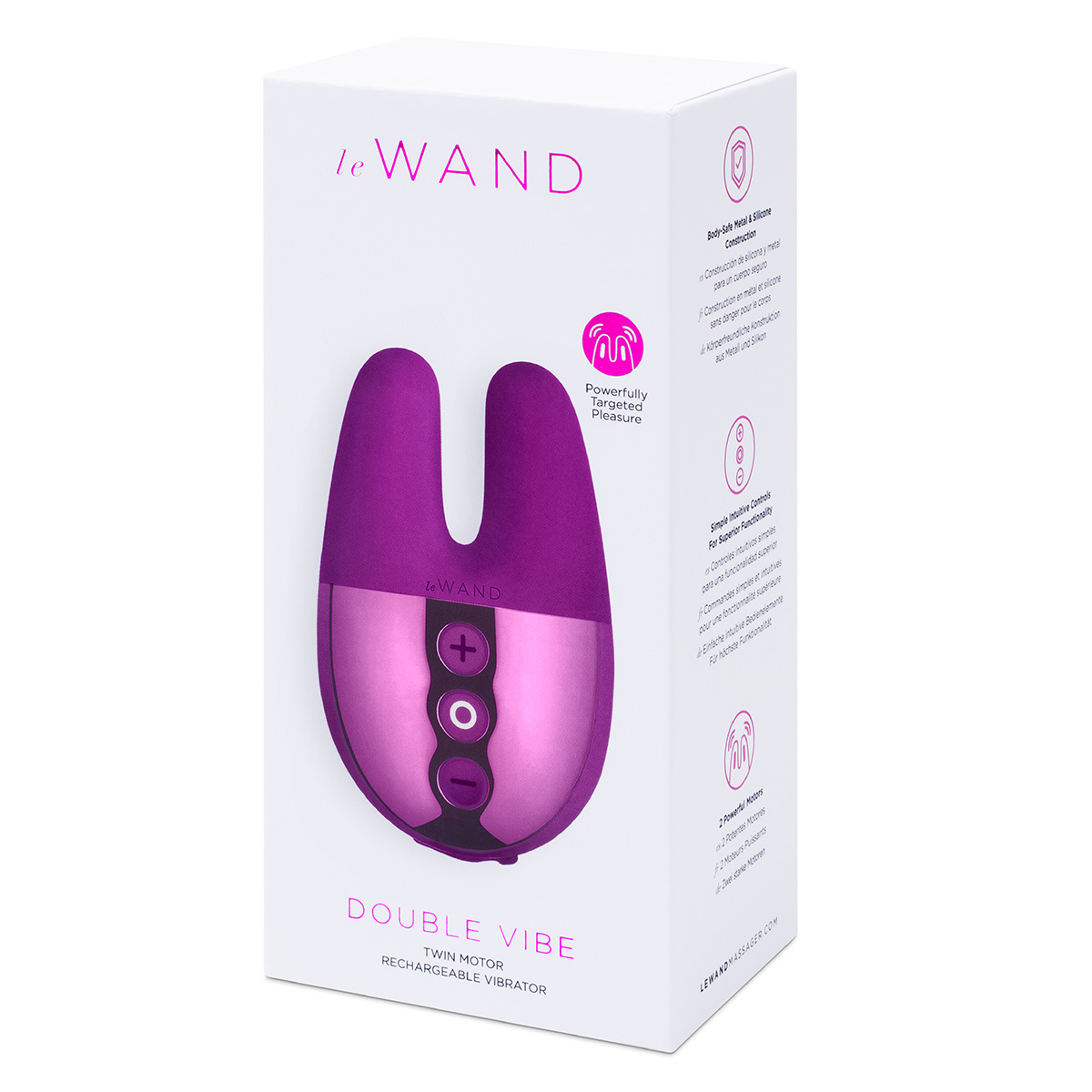 le WAND Массажер с двойной вибрацией le WAND Double Vibe вишневый