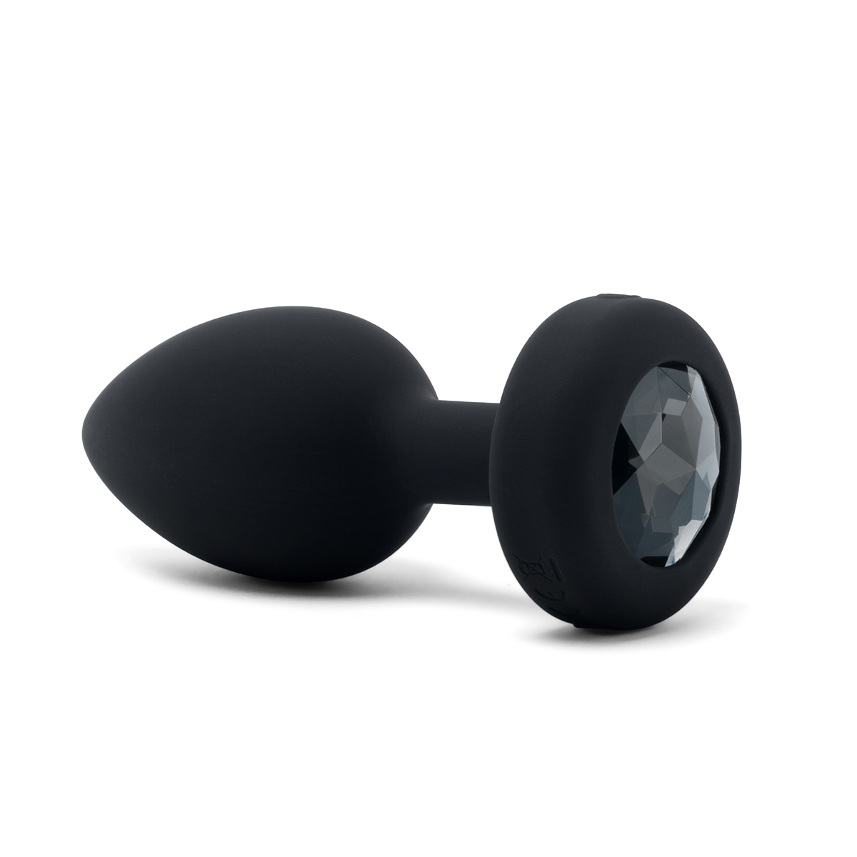 b-Vibe Вибрирующая втулка Vibrating Jewel Plug M/L черного цвета
