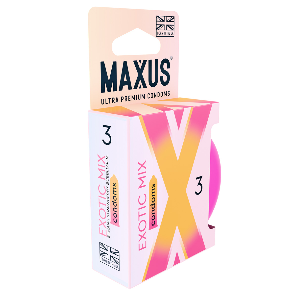 Maxus Презервативы цветные и ароматизированные MAXUS Exotic Mix №3 в железном кейсе - 1 уп (3 шт)