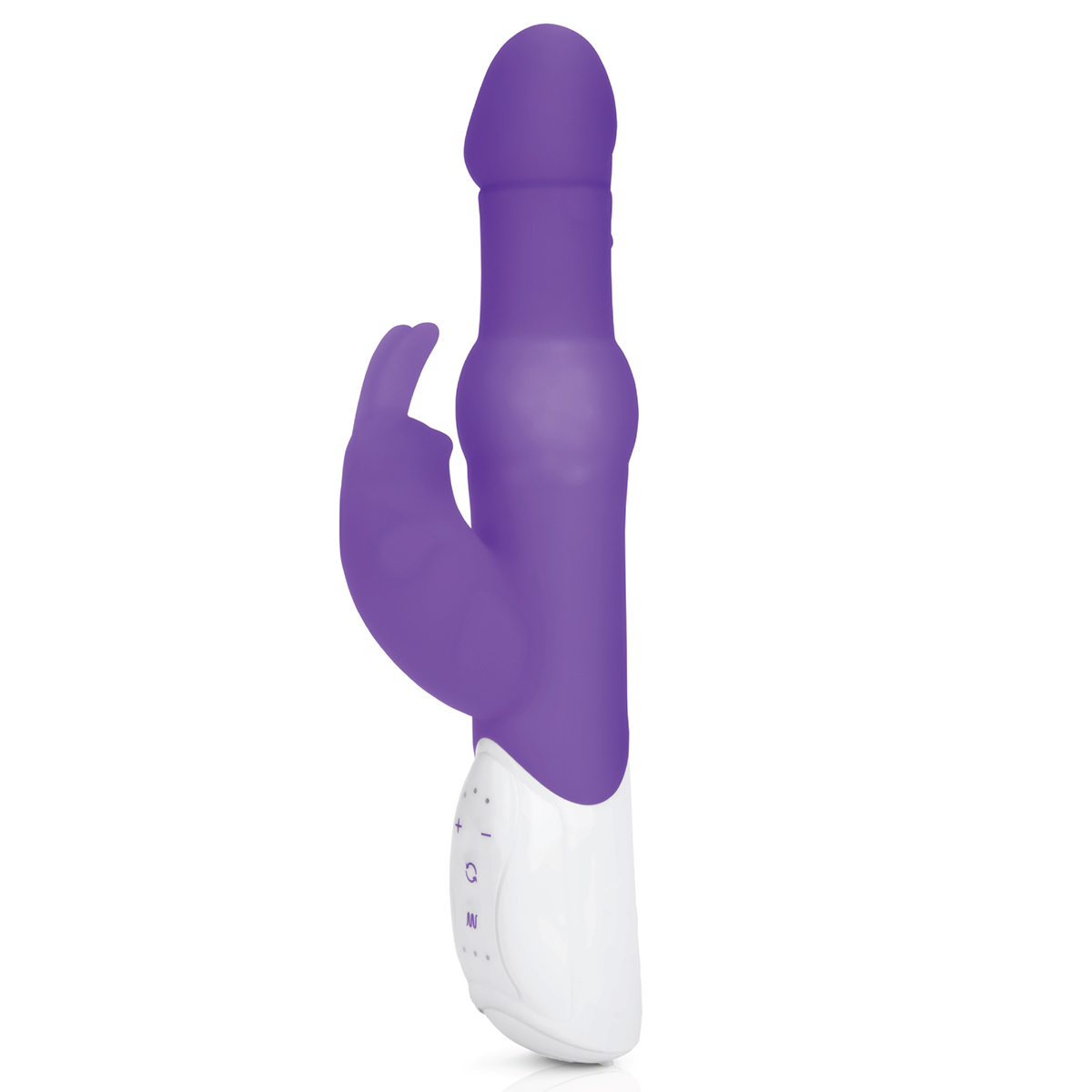 Rabbit Essentials Яркий вибратор с вращающимися бусинами PLEASURE PEARLS RABBIT фиолетовый