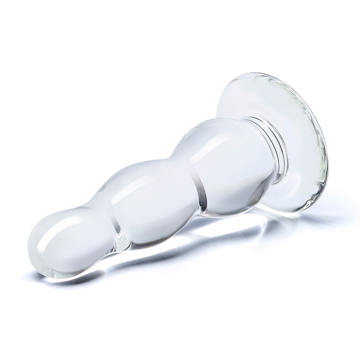 Glas Стеклянная елочка прозрачного цвета Glass Butt Plug 4 in