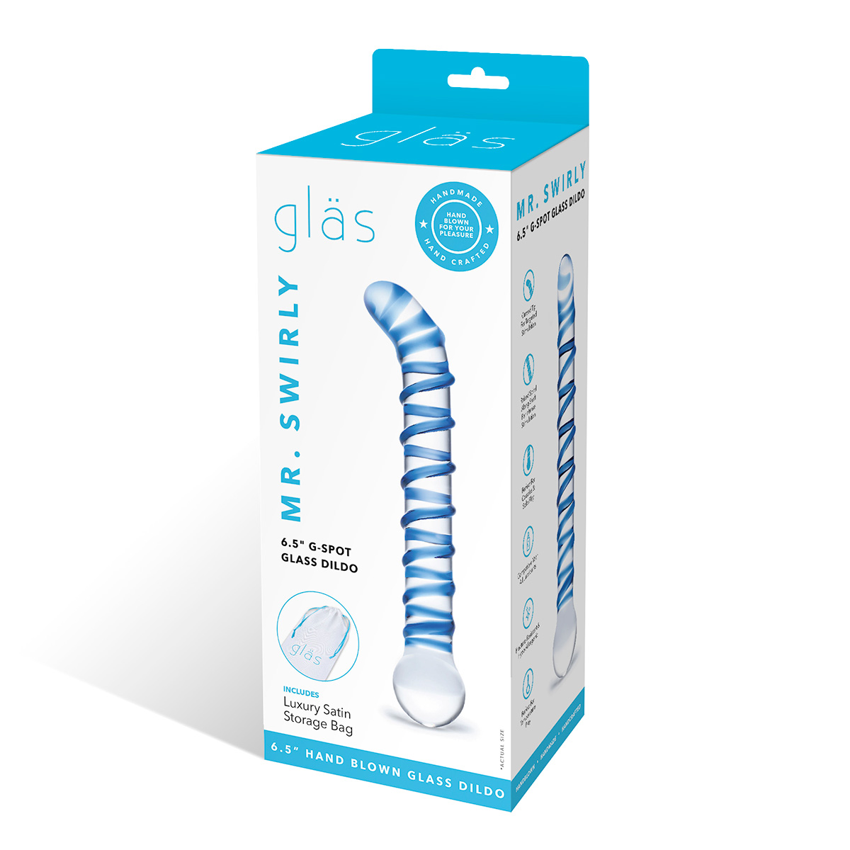 Glas Изогнутый фаллос для стимуляции точки G Mr. Swirly