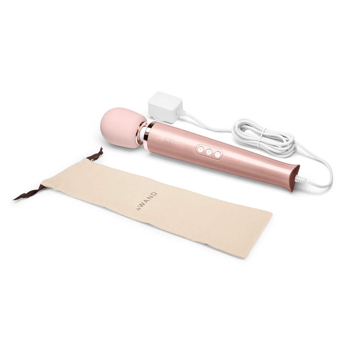 le WAND Проводной вибромассажер розовое золото le WAND Rose Gold с 10-ю скоростями