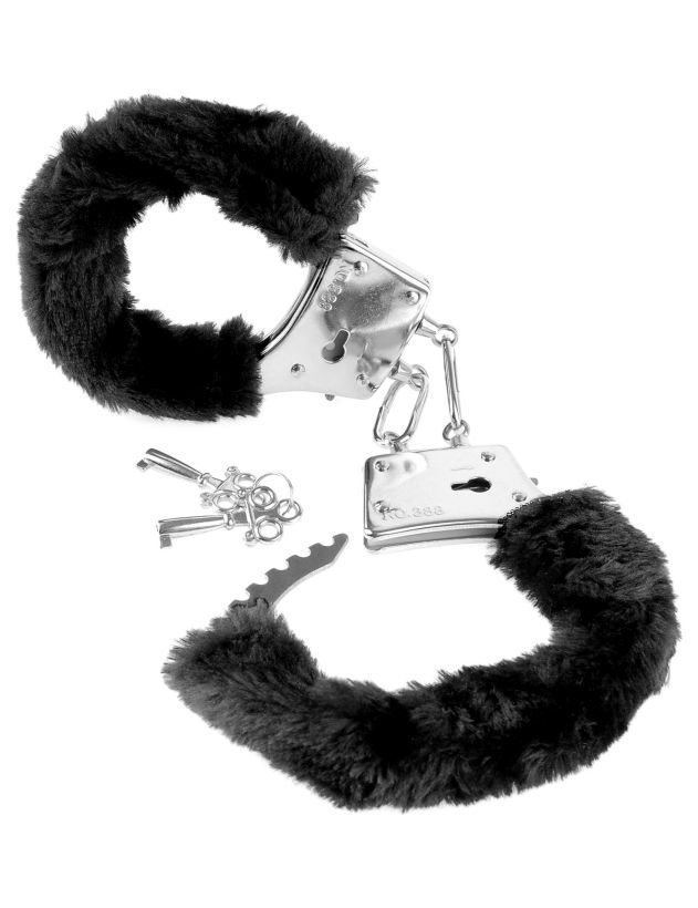 Наручники с мехом Fetish Fantasy Series Beginner's Furry Cuffs - Black