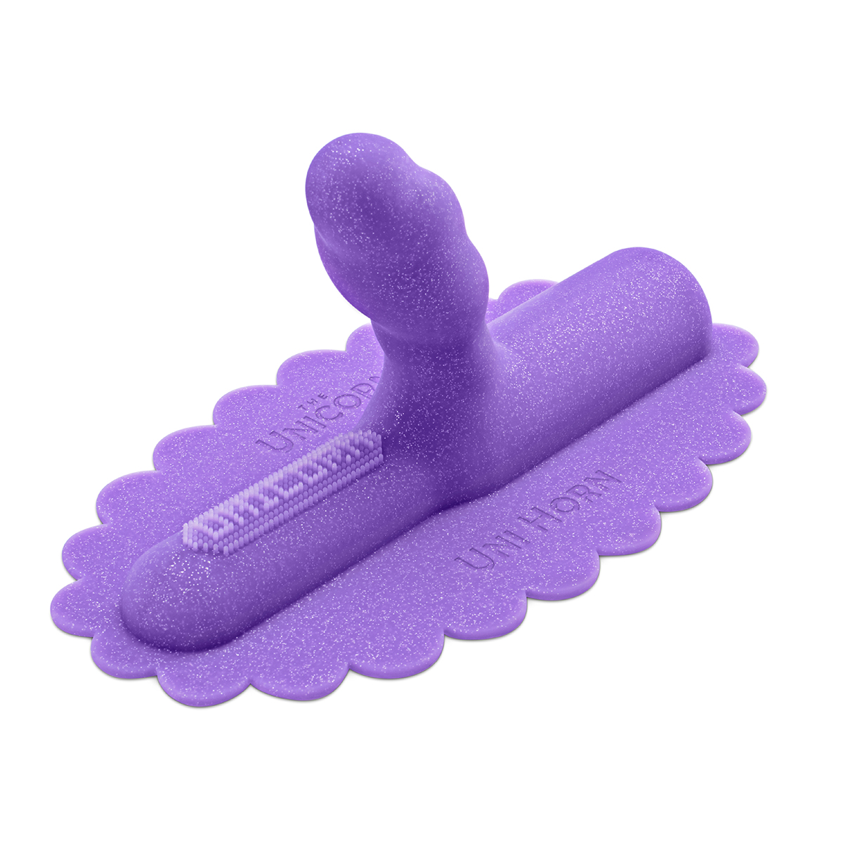 CowGirl Фиолетовая насадка с блестками для премиум секс-машины UNICORN UNI HORN COWGIRL
