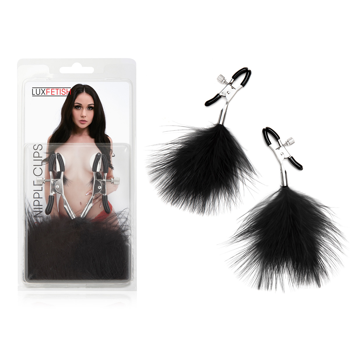Lux Fetish Зажимы для сосков с нежными перьями
