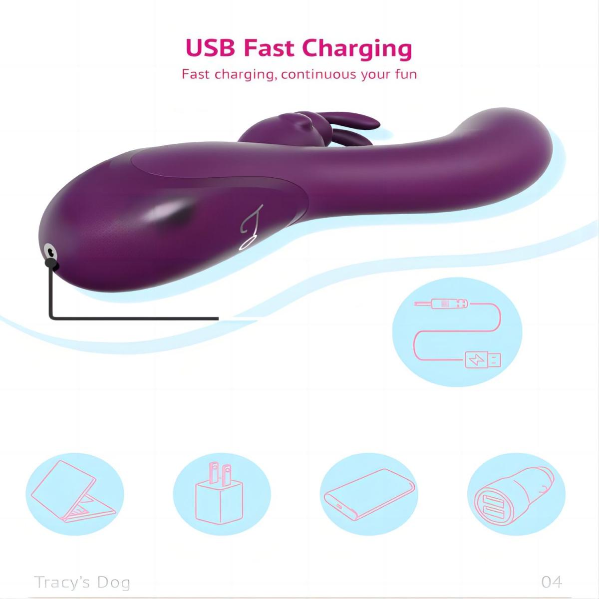Tracy's Dog Вибромассажер-кролик для клитора и G-точки Craybit Rabbit Vibrator